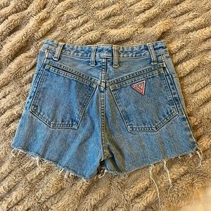 guess by georges marciano vintage cutoff demon shorts